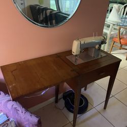 Antique Sewing Machine Side Table