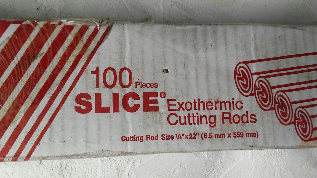 Box of 100 Arcaire Exothermic Cutting Rods 1/4" x 22" 42-049-003