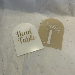 Acrylic Table Numbers