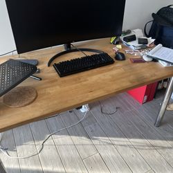 Pine Office Table Adjustable