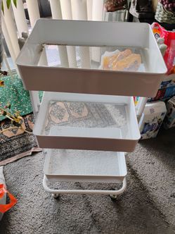 3 tier metal cart some rust but otherwise good condition pickup only cash