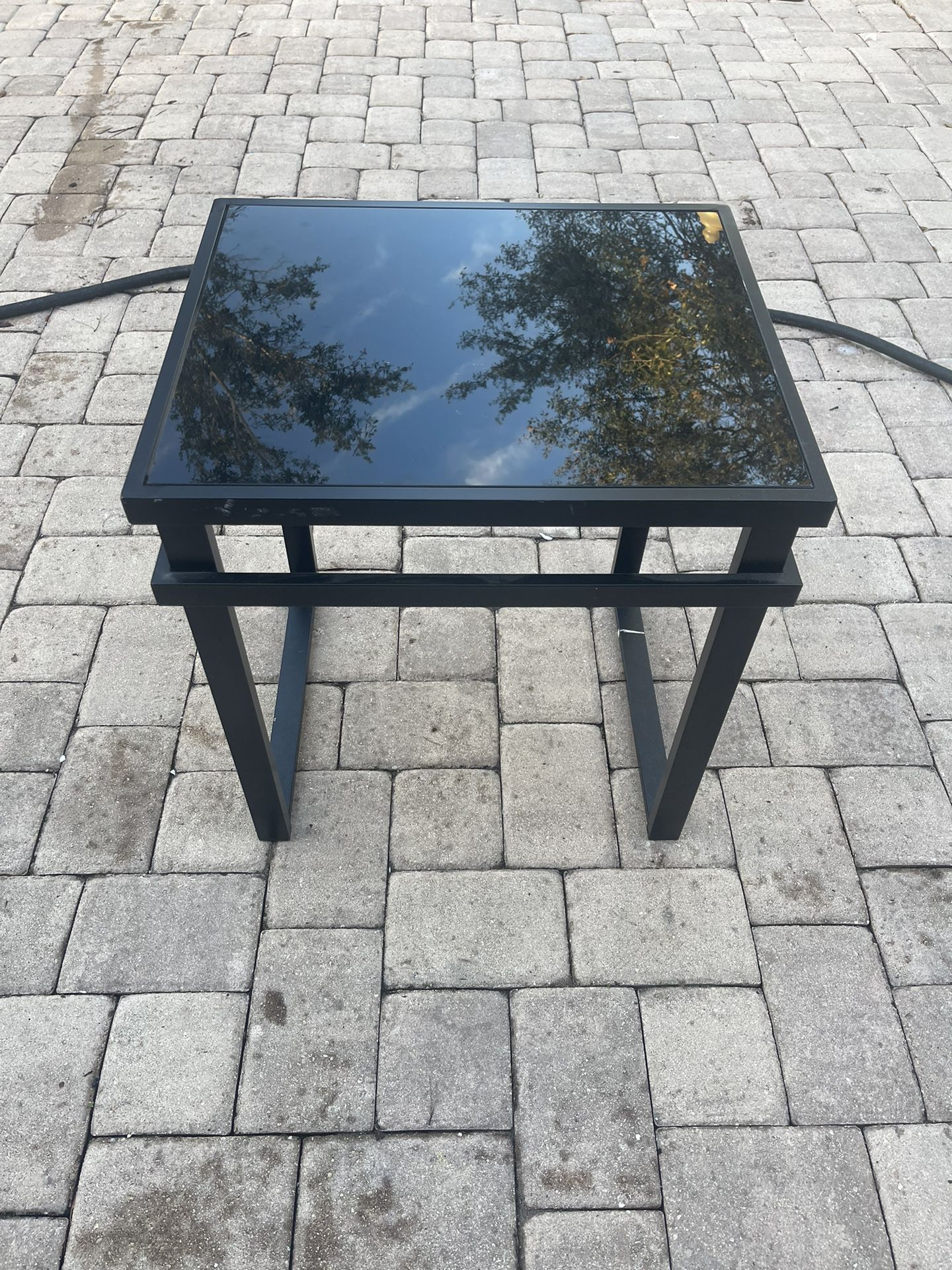 Black Glass Table