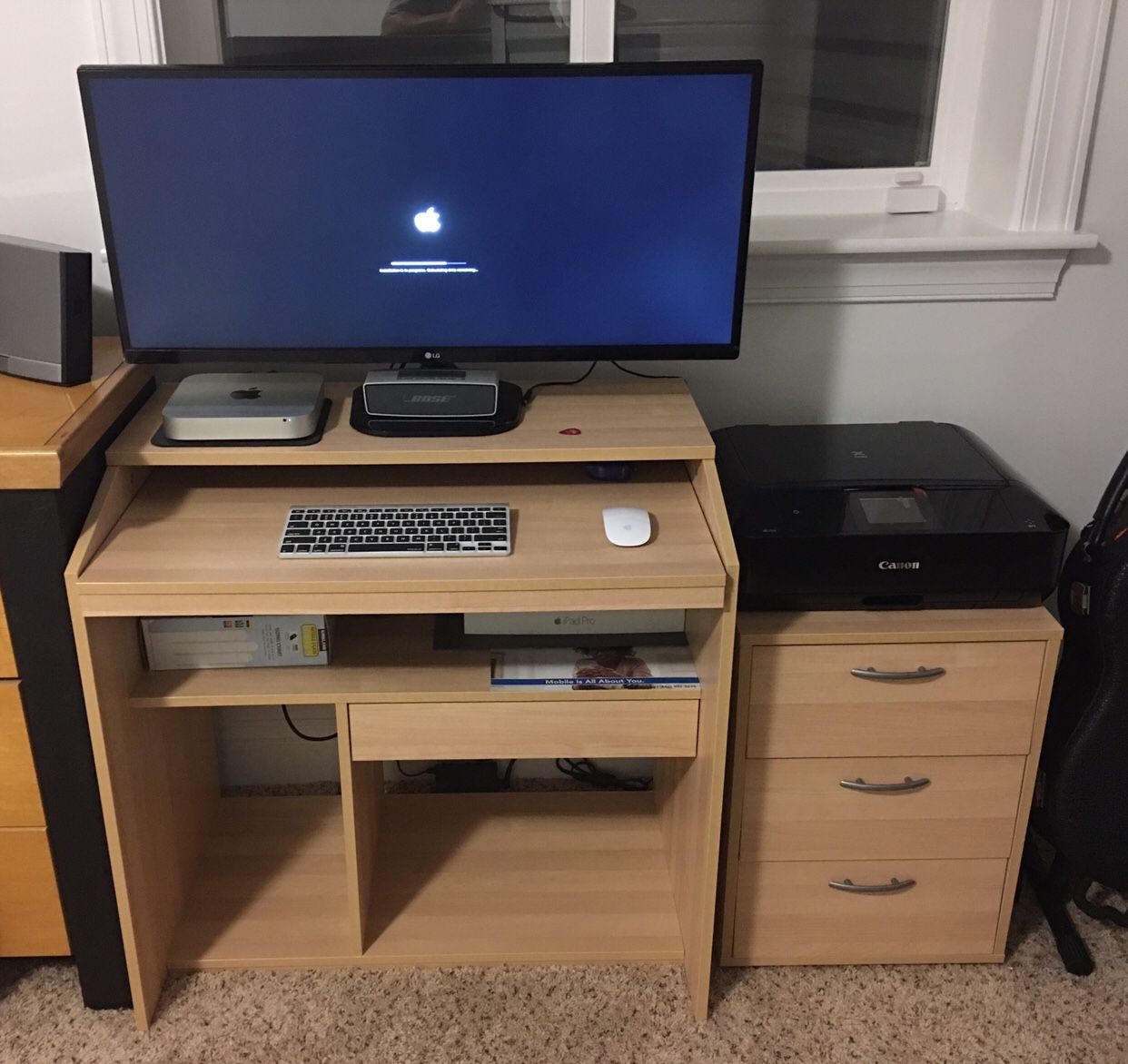 COMPUTER DESK AND DRAWER