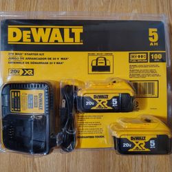 DeWalt 2 X 5Ah Battery And Charger New Kit