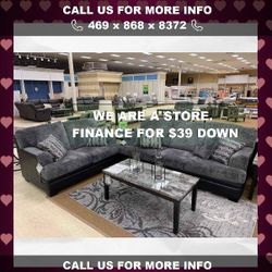Gray Black Sofa - Loveseat Living Room Set by Signature Design by Ashley Sofas & Couches Sala