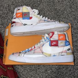 nike blazer mid patchwork