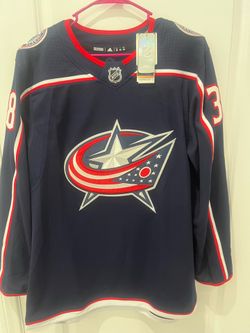 Adidas Boone Jenner Columbus Blue Jackets Authentic Home Jersey Size 50