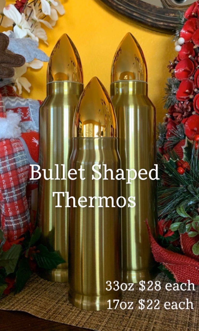 Realistic Bullet Shaped Coffee Thermos-Water Bottle