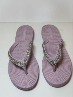 Aeropostale Lilac Rhinestone Women's Flip Flops