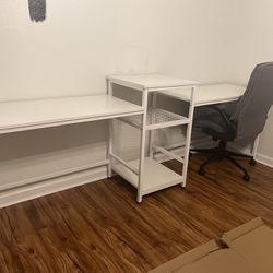 Double Computer Desk, Office Desk 