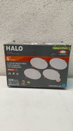 Halo 6" Slim Canless LED Downlight 4-Pack