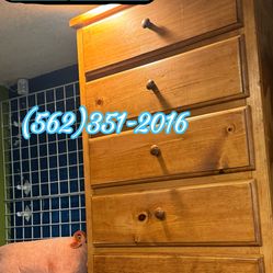 Five drawer oak chest pinewood Comoda nueva de madera Pino