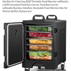 Hot Box for Catering, 82QT Portable Food Warmer w/Wheels