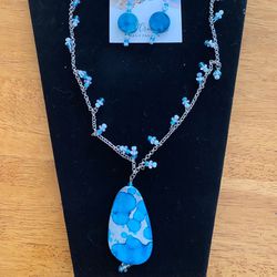 Hand Made One Of Kind Necklace And Earrings 