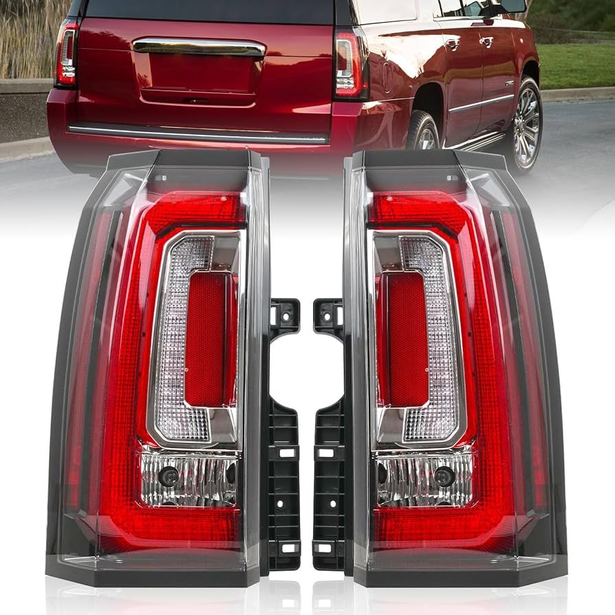 LED Tail Lights Assembly Compatible With 2015 2016 2017 2018 2019 2020 GMC Yukon/Yukon XL Denali SLE SLT,Left Driver and Right Passenger Side Rear Bra