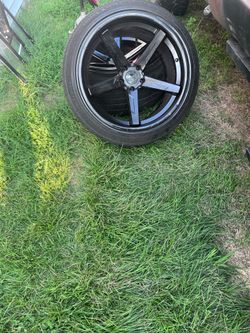 Two Wide Body Rims  With Tires 20x12 115 Bolt Pattern