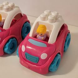 Mega Bloks Pink Convertible Building Set Cars
