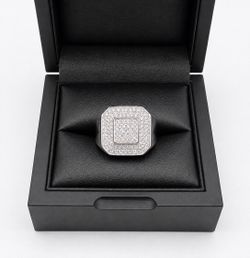 925 Sterling Silver 1.50CT MOISSANITE Men’s Ring size 9