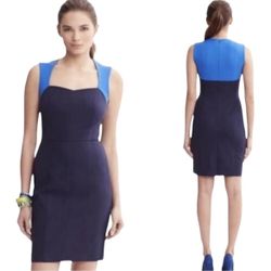 Banana Republic Navy & Royal Blue Sheath Dress - Size 6