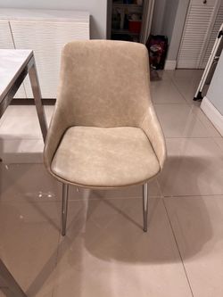 Set of 6 Modern Beige Dining Chairs $300 OBO