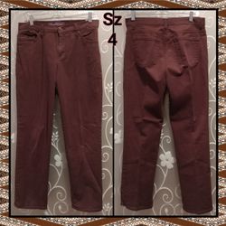 WOMENS BROWN GLORIA VANDERBILT JEANS SIZE 4
