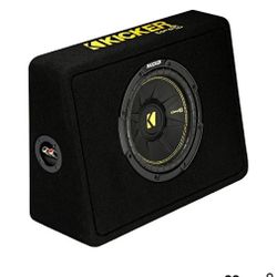 KICKER TCWC104 CompC 10" Subwoofer in Thin Profile Enclosure 4-Ohm