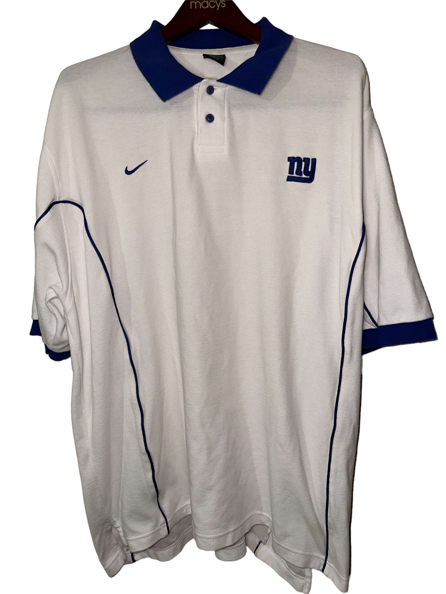 Vtg Nike Team New York Giants Polo Shirt XL White Short Sleeve NFL Football for Sale in La Feria, TX - OfferUp