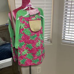 Girls Size 5 Dress With Sweater And Handbag. 