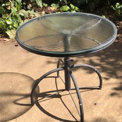 36” Bistro Table With Glass Top