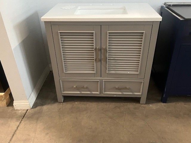 36" Gray Bathroom Vanity- Open Box $375