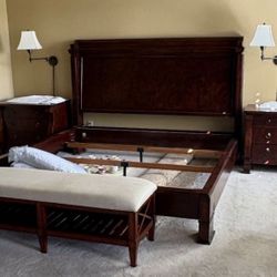 King Bed frame, Armoire, And One Night Stand. High Quality Bernhardt. Delivery Available For A fee - 