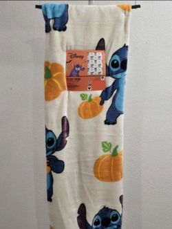 Disney Stitch Halloween Blanket Throw NWT