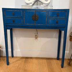 Distressed Entry Table Side Table Imported Cabinet