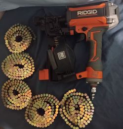 RIDGID Coil Roofing Nailer with Nail Coils