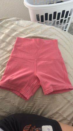 Lululemon Pink High-Rise Biker Shorts