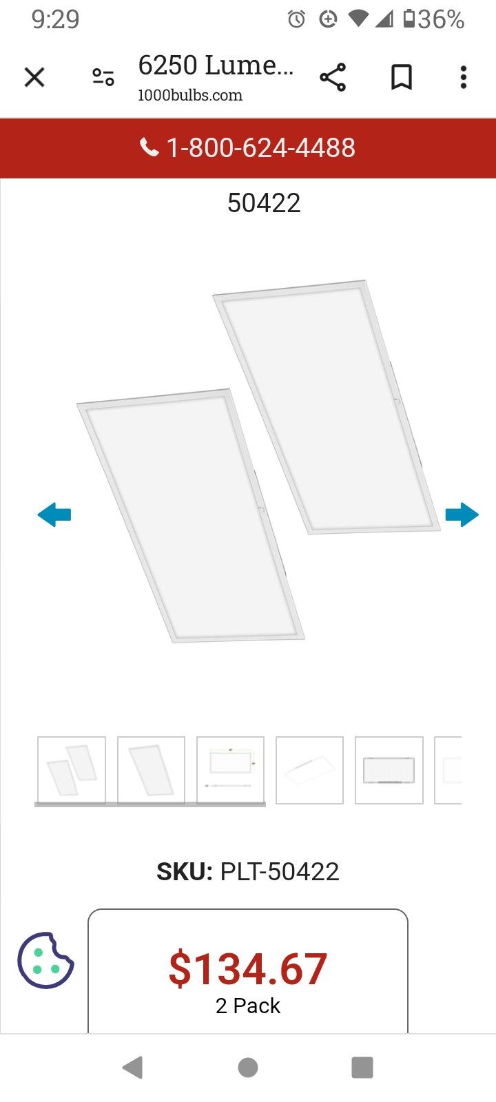 2" Thick-LED Panel 6,250 Lumens 50 Watts
