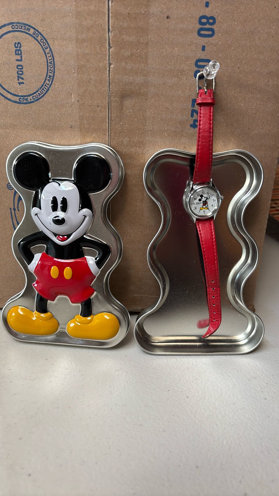 Disney Time Works Tin and Watch