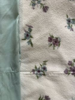 Floral Fleece Blanket + 2 Pillow Shams (Queen)