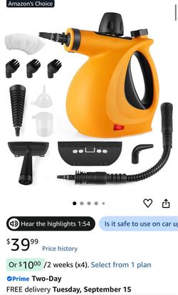 Handheld Steam Cleaner, Pressurized Multi-Surface Steam Cleaner with 11pcs Accessories, Chemical Free Multi-Purpose Steam Cleaners for Home Use, Steam