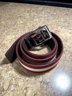 Bally Men’s Reversible Canvas Leather Belt