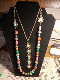 Premier Multi use NECKLACE CAN B CONNECTED AS 1, WORN  AS 2 SEPARATELY