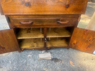 solid-wood rustic cabinet/hutch
