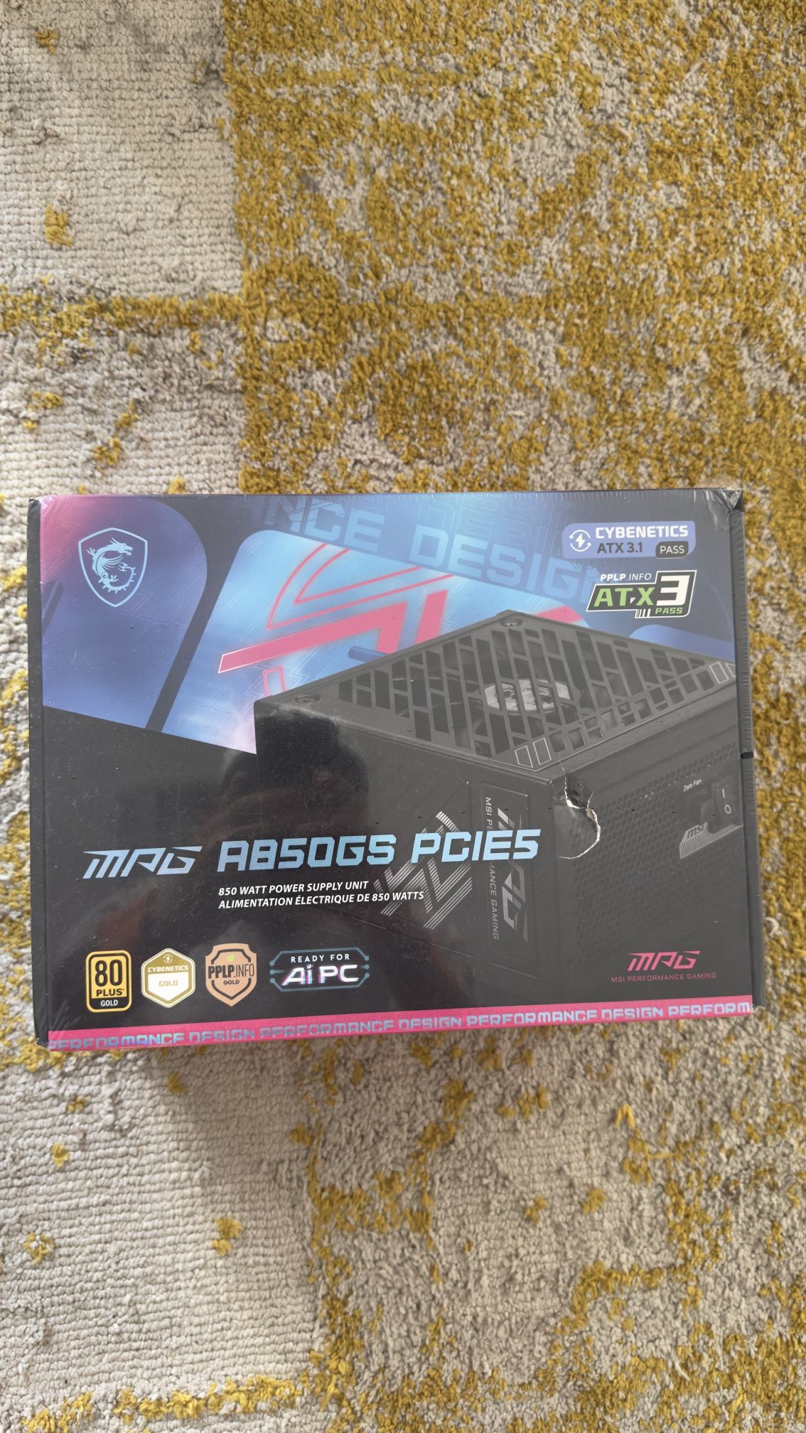 MSI MPG A850GS PCIe5 850W Power Supply – Brand New, Sealed