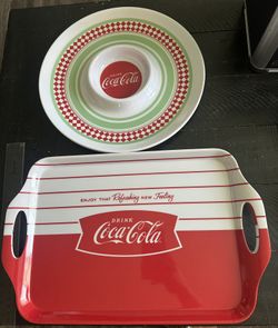 Coca Cola serving Tray And Dip Platter