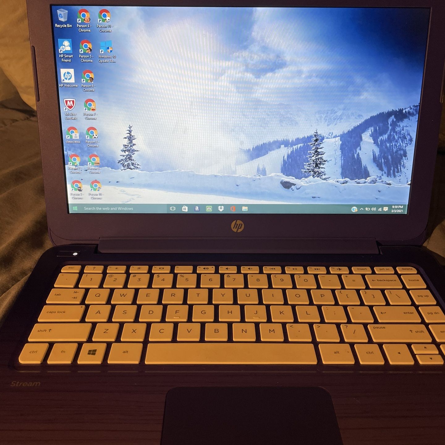 HP Stream 13.3 Inch Laptop - Violet Purple (2016)