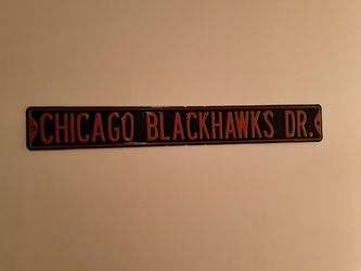 Chicago Blackhawks Drive Metal Street Sign (Heavy Duty Metal)