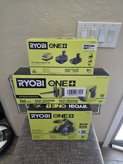 Ryobi 18V Lithium Starter Kit  And 2 Saws Brand New