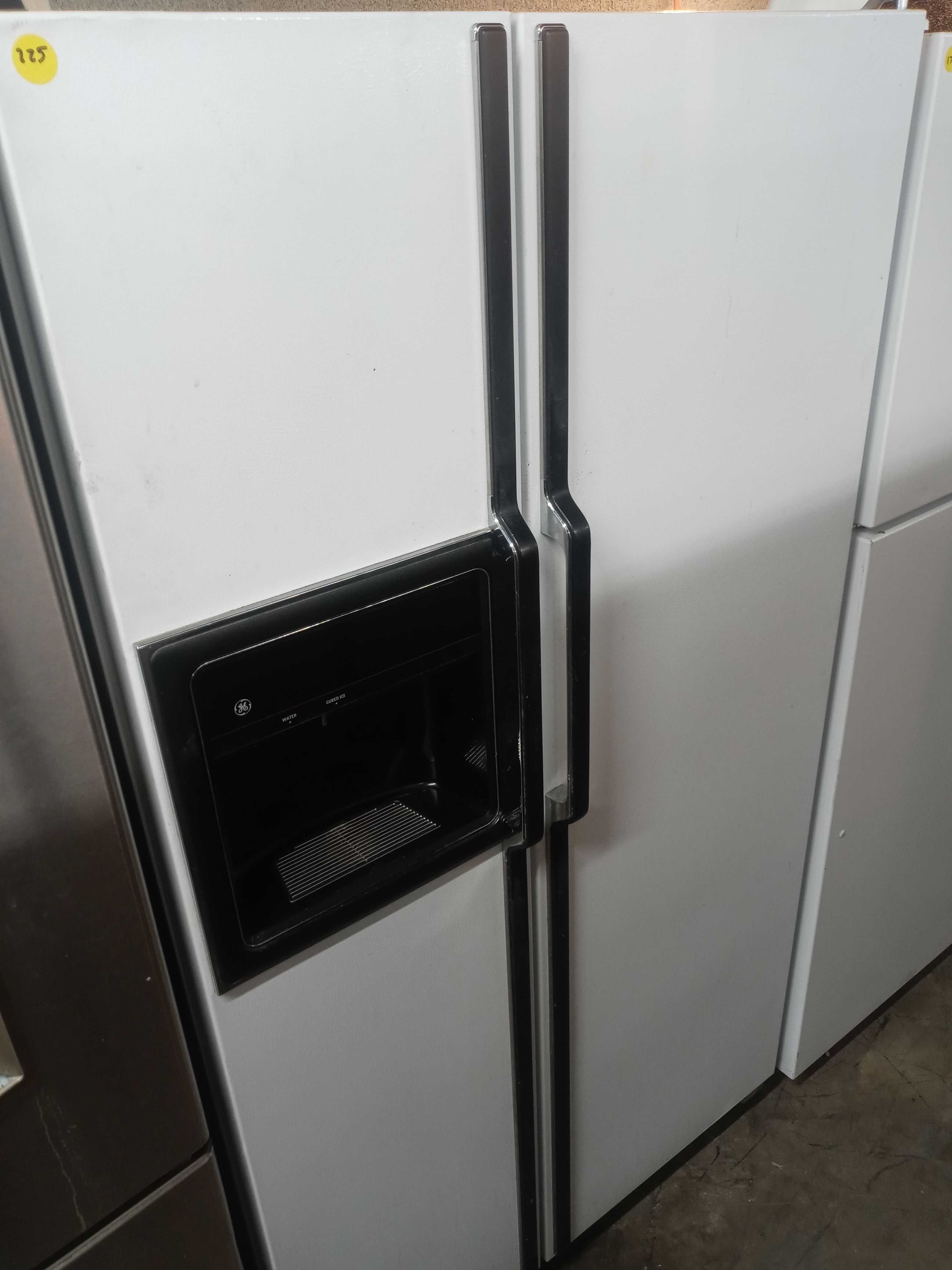 GE white side by side refrigerator - Free delivery