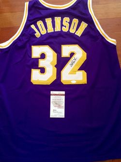 Magic Johnson SIGNED Lakers Jersey w/JSA