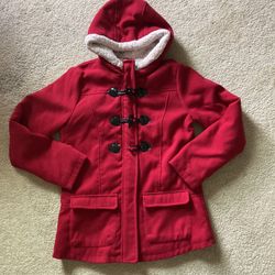Girls Hooded Full Zip Coat Size 14/16